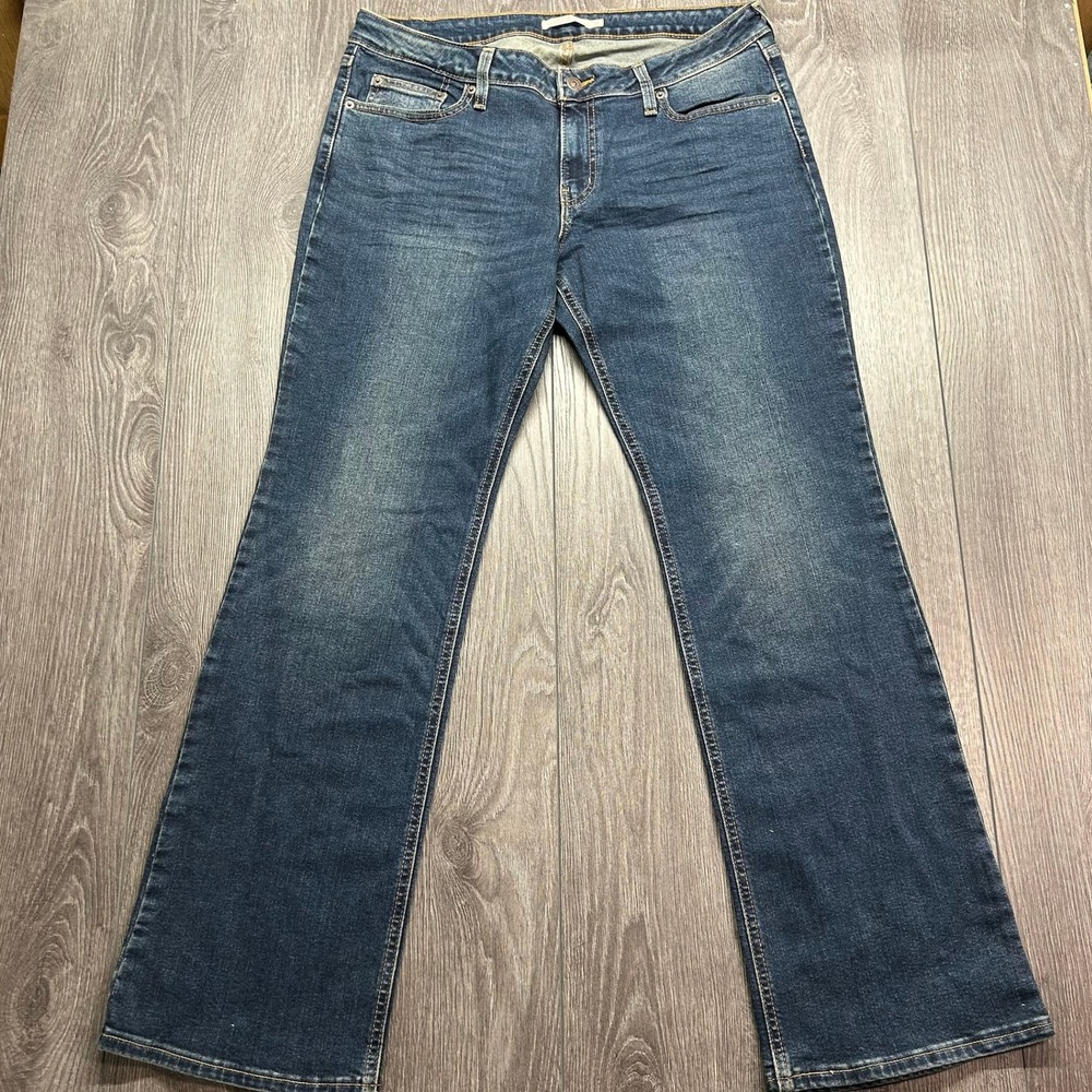 Levis Superlow Bootcut Jeans Womens 32 Dark Wash Denim Low Rise 9940